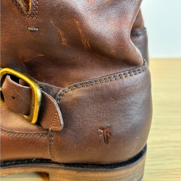 Frye Veronica Booties Short Tenora Redwood Color Leather Womans 9 - Picture 3 of 10